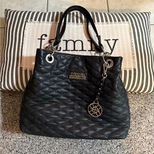 Nicole Lee Black Quilted Shoulder Bag
